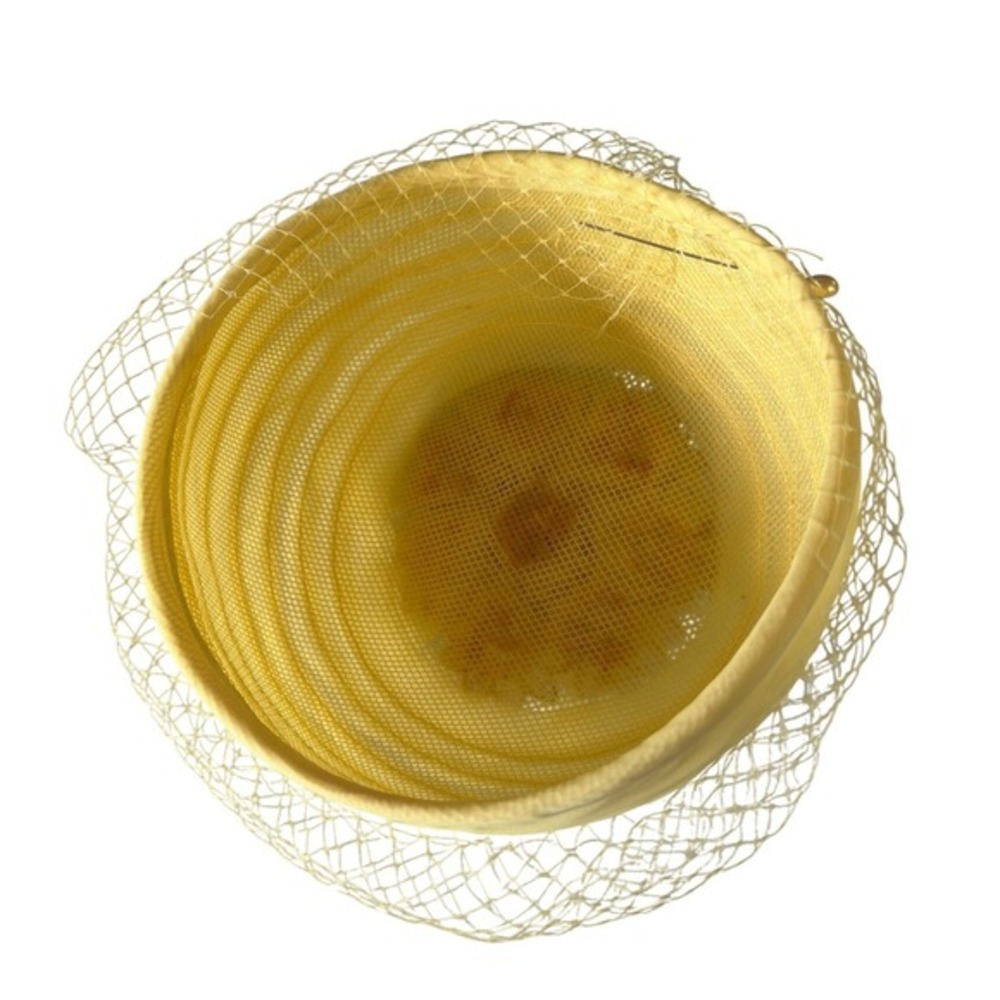 Vintage 60s Yellow Pillbox Hat with Floral Daisy Lace & Veil Fascinator JS - Picture 8 of 10